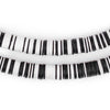 Black & White Vinyl Phono Record Beads (8mm)