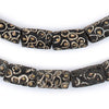 Antique Fried-Egg Matching Black Venetian Trade Beads