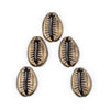 Antiqued Brass Cowrie Shell Beads (Set of 5)