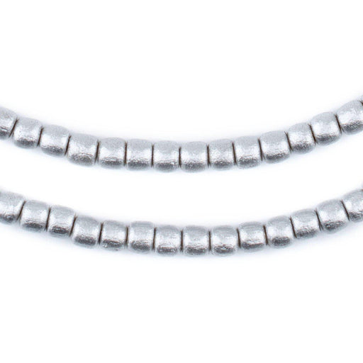 Silver Nugget Natural Wood Beads (5mm)