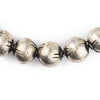 Ethiopian Silver Patterned Round Beads (15mm)