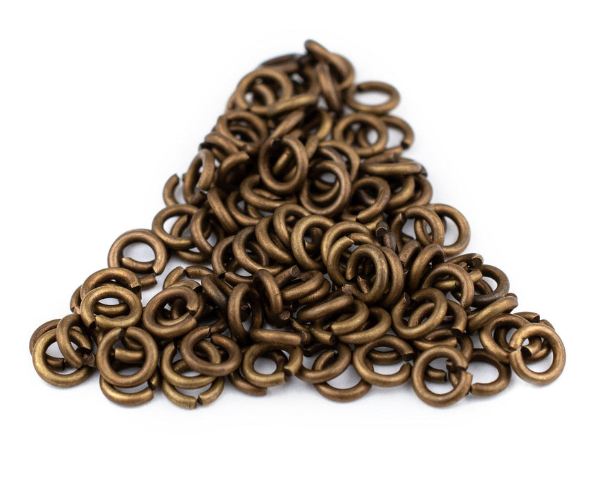 4mm Bronze Round Jump Rings (Approx 100 pieces) - The Bead Chest