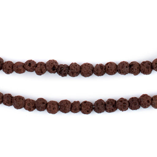 Brown Volcanic Lava Beads (4mm) - The Bead Chest