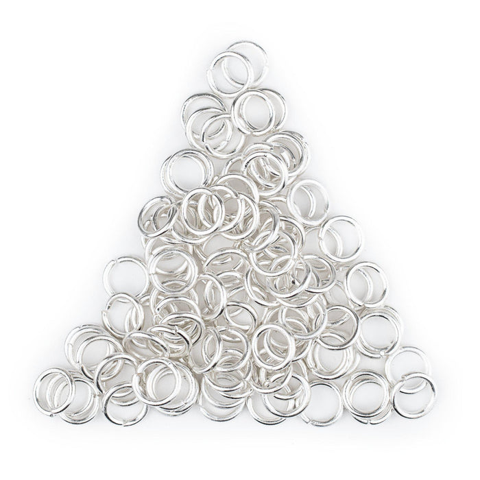 8mm Silver Round Jump Rings (Approx 100 pieces) - The Bead Chest
