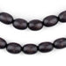 Dark Grey Oval Natural Wood Beads (15x10mm) - The Bead Chest