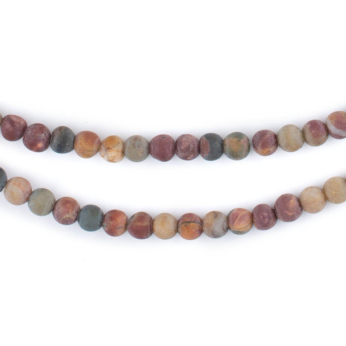 Matte Round Creek Jasper Beads (4mm) - The Bead Chest