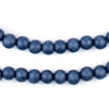 Cobalt Blue Round Natural Wood Beads (8mm)