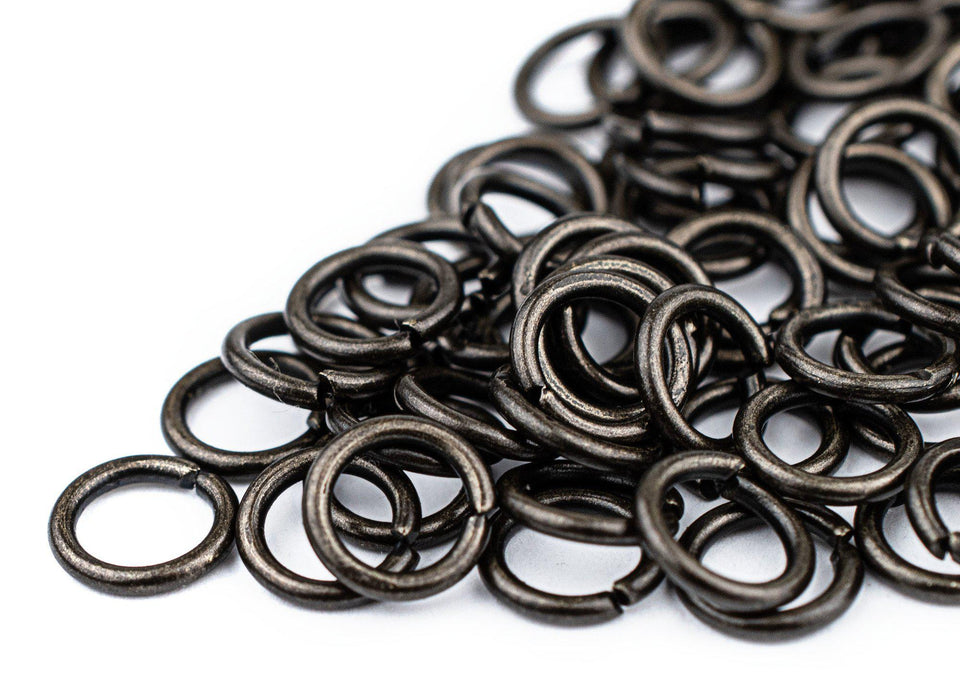 8mm Black Round Jump Rings (Approx 100 pieces) - The Bead Chest