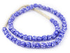 Blue & White Fused Recycled Glass Beads (9mm) - The Bead Chest