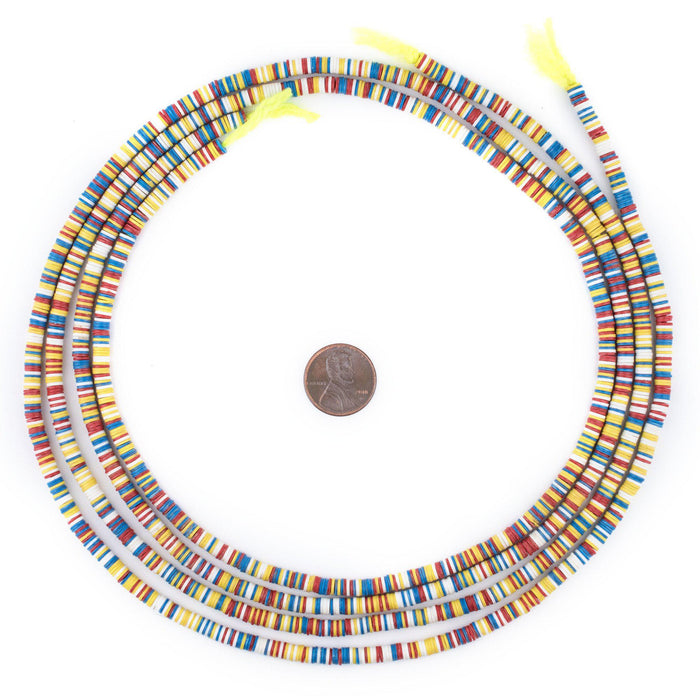 Sunrise Vinyl Phono Record Beads (4mm) - The Bead Chest