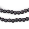 Dark Grey Round Natural Wood Beads (8mm)