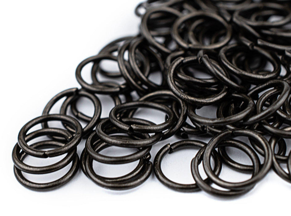 10mm Black Round Jump Rings (Approx 100 pieces) - The Bead Chest