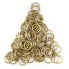 10mm Brass Round Jump Rings (Approx 100 pieces)