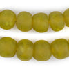 Corn Yellow Recycled Glass Beads (18mm)