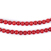 Round Red Coral Beads (5mm)
