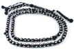 Dot Silver-Inlaid Arabian Prayer Beads (8mm) - The Bead Chest