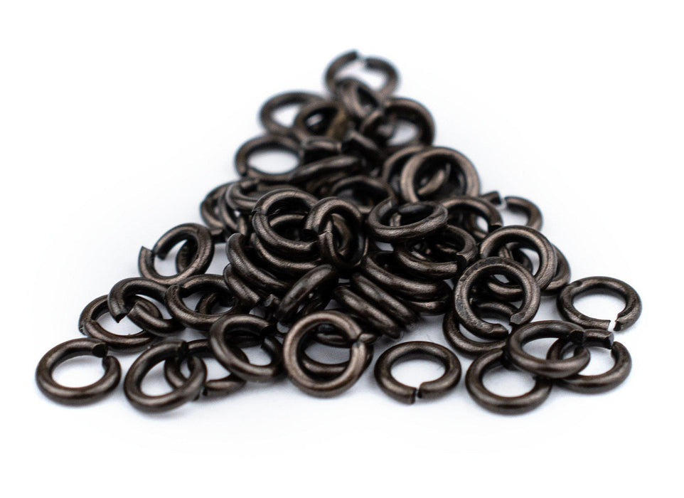 4mm Black Round Jump Rings (Approx 100 pieces) - The Bead Chest