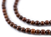 Dark Brown Round Wooden Arabian Prayer Beads (4mm) - The Bead Chest