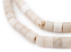 Vintage Czech White Cylinder Beads (6mm) - The Bead Chest