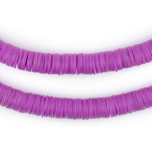 Magenta Vinyl Phono Record Beads (8mm) - The Bead Chest