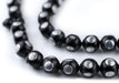 Dot Silver-Inlaid Arabian Prayer Beads (8mm) - The Bead Chest