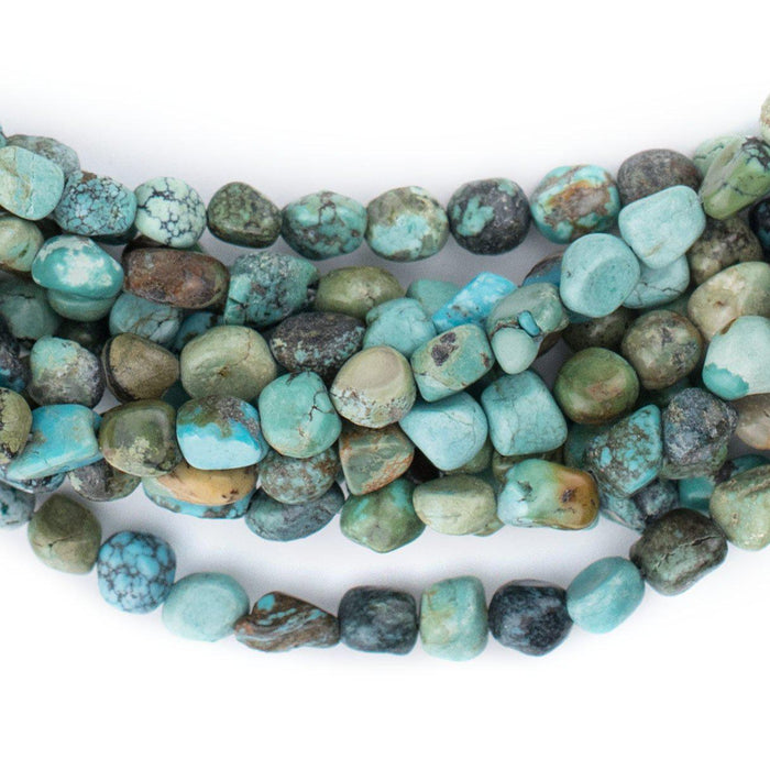 Earth Aqua Turquoise Nugget Beads (5-7mm) - The Bead Chest