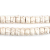 Rondelle White Calcutta-Style Stone Beads (10mm)