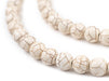 Round White Calcutta-Style Stone Beads (10mm) - The Bead Chest
