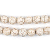Round White Calcutta-Style Stone Beads (10mm)