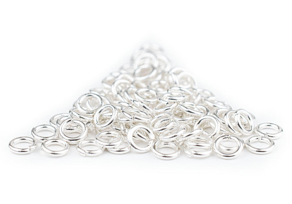 6mm Silver Round Jump Rings (Approx 100 pieces) - The Bead Chest