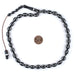 Silver-Inlaid Black Watermelon Arabian Prayer Beads - The Bead Chest