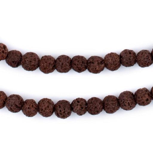 Brown Volcanic Lava Beads (6mm) - The Bead Chest