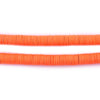Neon Orange Vinyl Phono Record Beads (6mm)