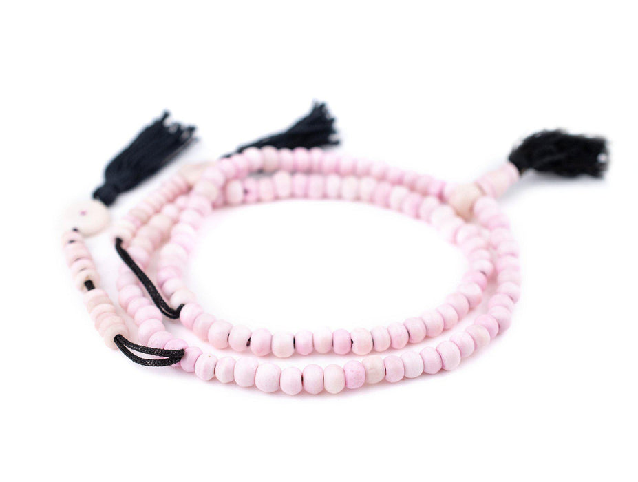 Pastel Pink Bone Mala Beads (6mm) - The Bead Chest
