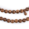Brown Round Wooden Arabian Prayer Beads (8mm)