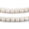 Matte Round White Calcutta-Style Stone Beads (10mm)