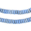 Light Blue Java Glass Button Beads (8mm)