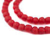 Bright Red Recycled Glass Beads (9mm) - The Bead Chest