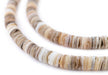 Rustic Matte Natural Shell Heishi Beads (8mm) - The Bead Chest