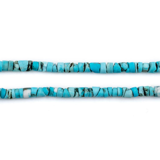 Baby Blue Turquoise Heishi Beads (4mm) - The Bead Chest