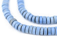 Light Blue Java Glass Button Beads (8mm) - The Bead Chest