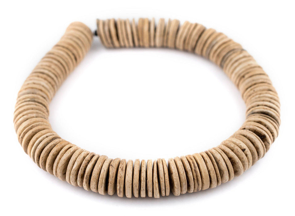 Cream Disk Coconut Shell Beads (20mm) - The Bead Chest