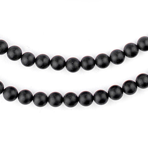 Matte Round Black Onyx Beads (6mm)