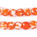 Pumpkin Orange Fused Recycled Glass Beads (14mm) - The Bead Chest