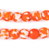 Pumpkin Orange  Fused Recycled Glass Beads (14mm)