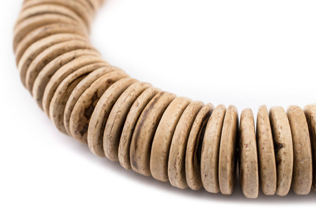 Cream Disk Coconut Shell Beads (20mm) - The Bead Chest