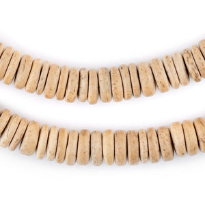 Cream Disk Coconut Shell Beads (10mm)