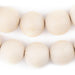 Cream Unwaxed Natural Wood Beads (20mm) - The Bead Chest