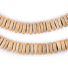 Cream Disk Coconut Shell Beads (10mm)