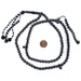 Silver-Inlaid "Diagonal Design" Black Coral Arabian Prayer Beads (6mm) - The Bead Chest